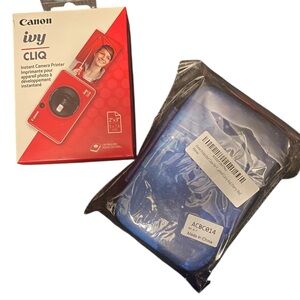 Canon Ivy CLIQ Red Instant Camera Printer with case